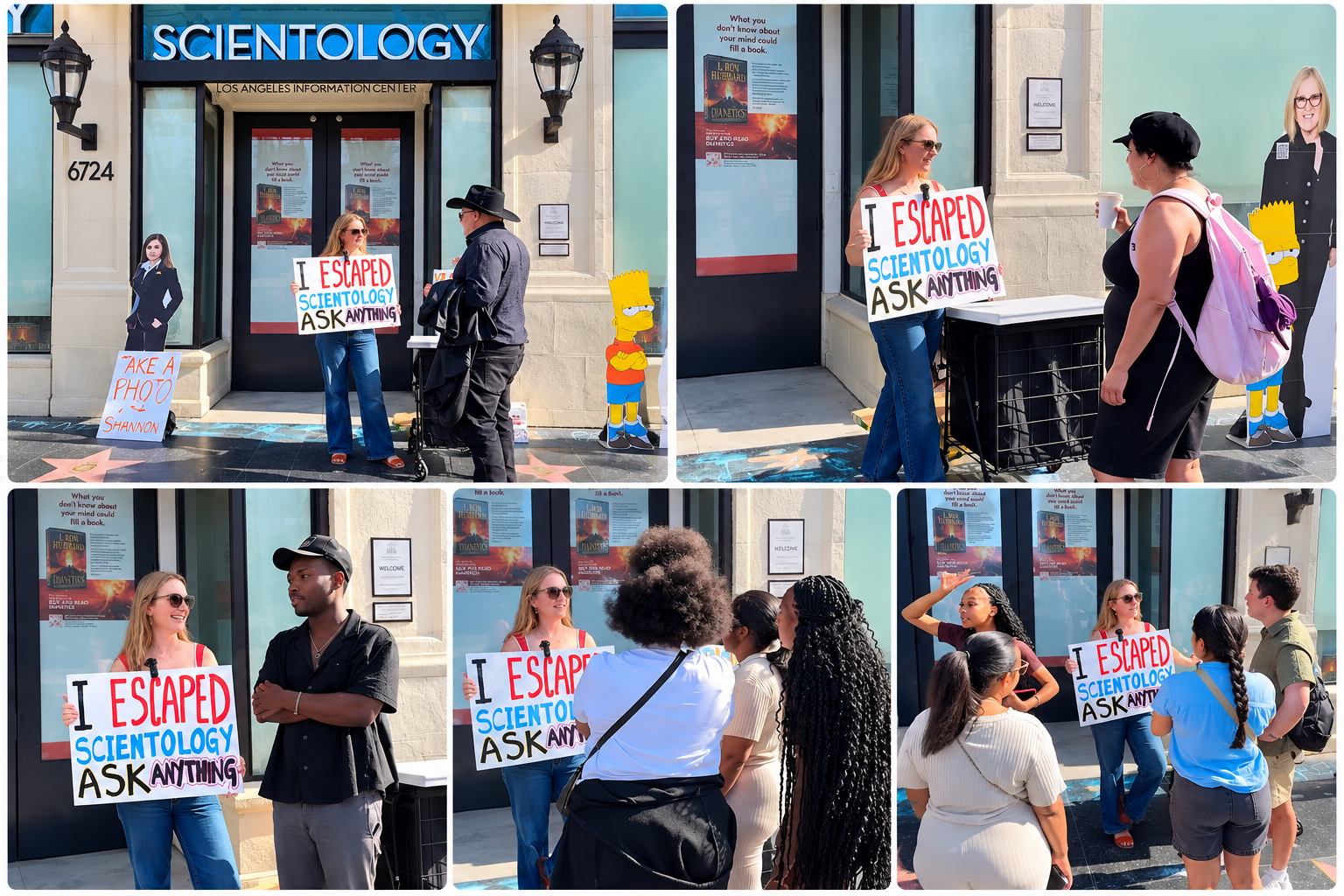 Scientology Walk of Shame project on Hollywood Boulevard